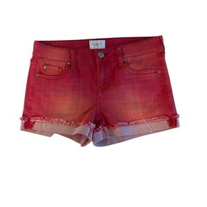 Celebrity Pink Women's Faded Red Denim Shorts Size 1/25 (0)